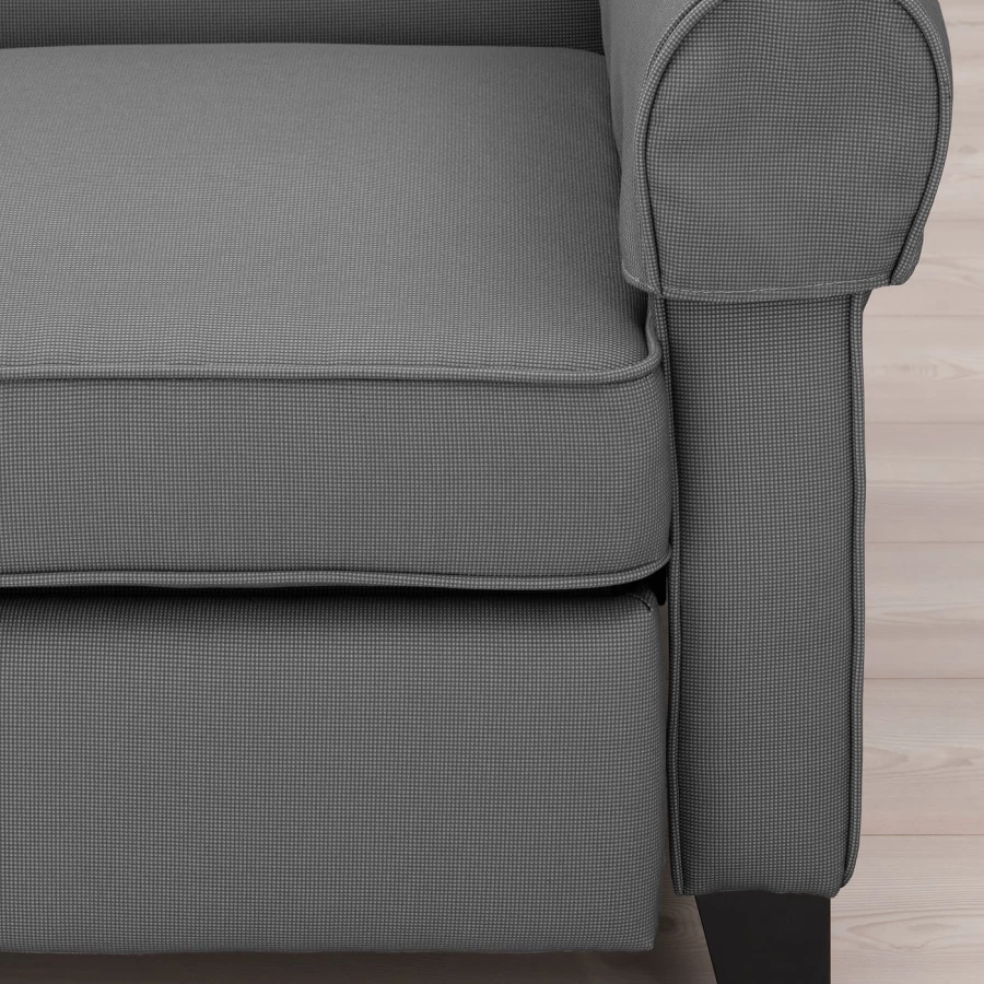 Кресло - IKEA MUREN, 85х94х97 см, серый/черный, МУРЭН ИКЕА (изображение №6)
