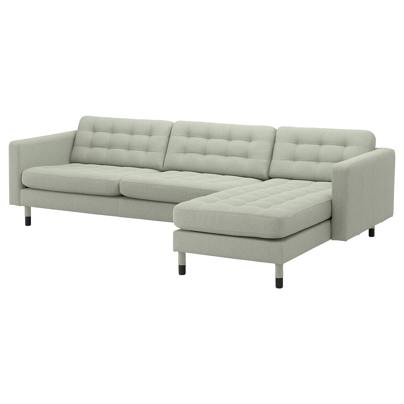 4-местный диван с шезлонгом - IKEA LANDSKRONA, 89x280см, светло-серый, ЛАНДСКРУНА ИКЕА