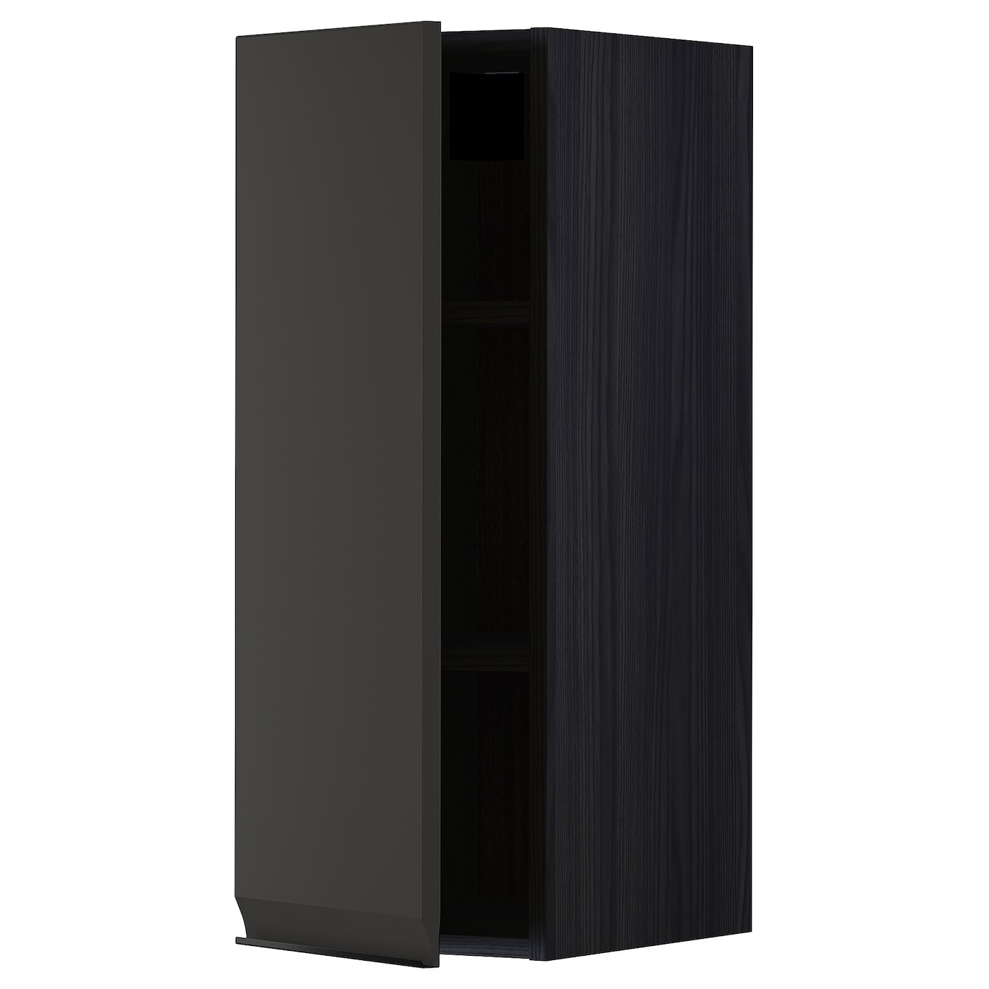 Навесной шкаф с полкой - METOD IKEA/ МЕТОД ИКЕА, 80х30 см, черный