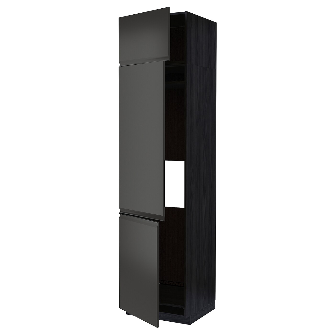 Высокий холодильный шкаф - IKEA METOD/МЕТОД ИКЕА, 60х60х240 см, черный