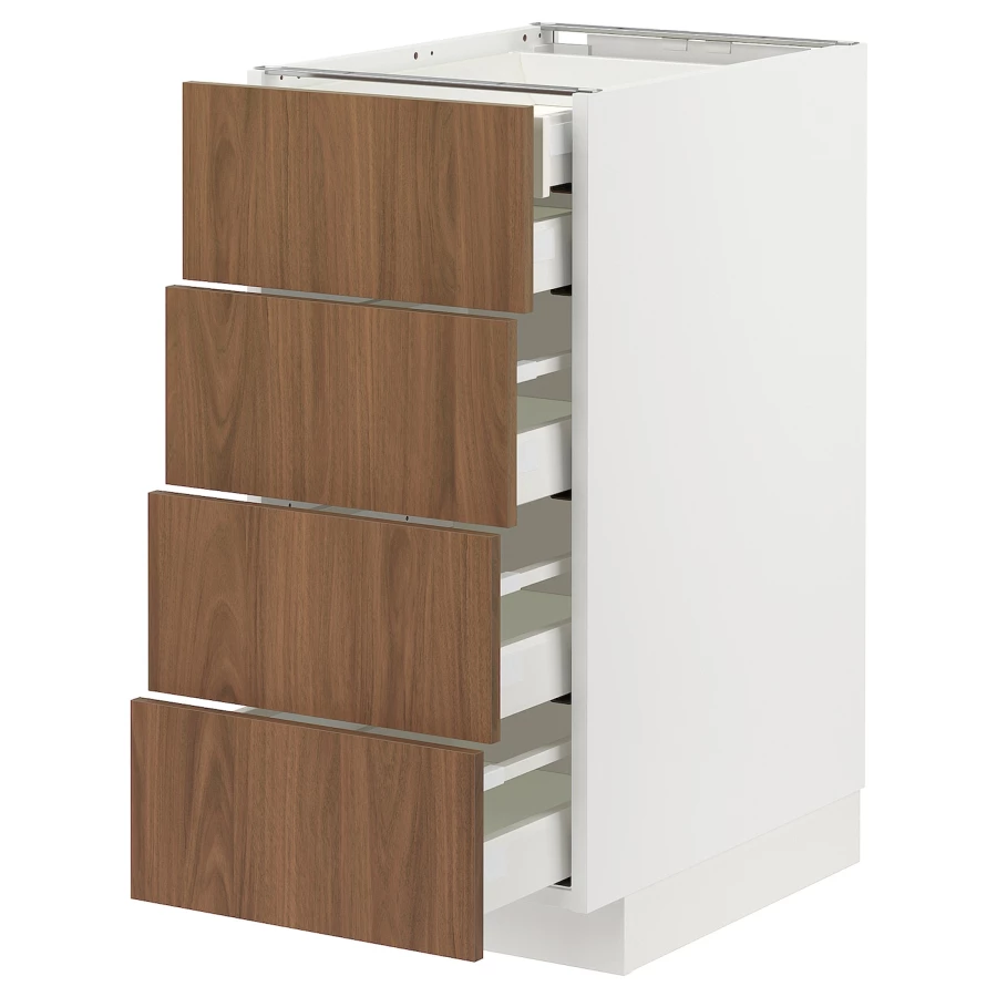 Навесной шкаф - METOD / MAXIMERA IKEA/ МЕТОД/ МАКСИМЕРА ИКЕА,  40х60 см, белый/ коричневый (изображение №1)