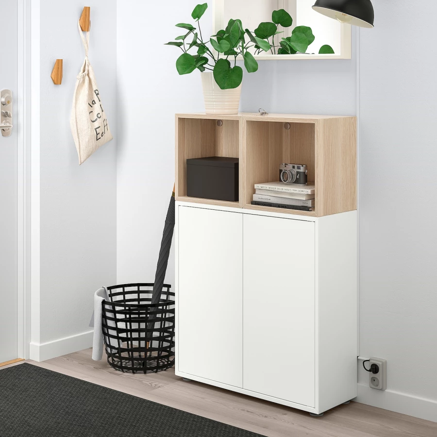 Комбинация для хранения - EKET IKEA/ЭКЕТ ИКЕА, 70x35x107, белый (изображение №2)