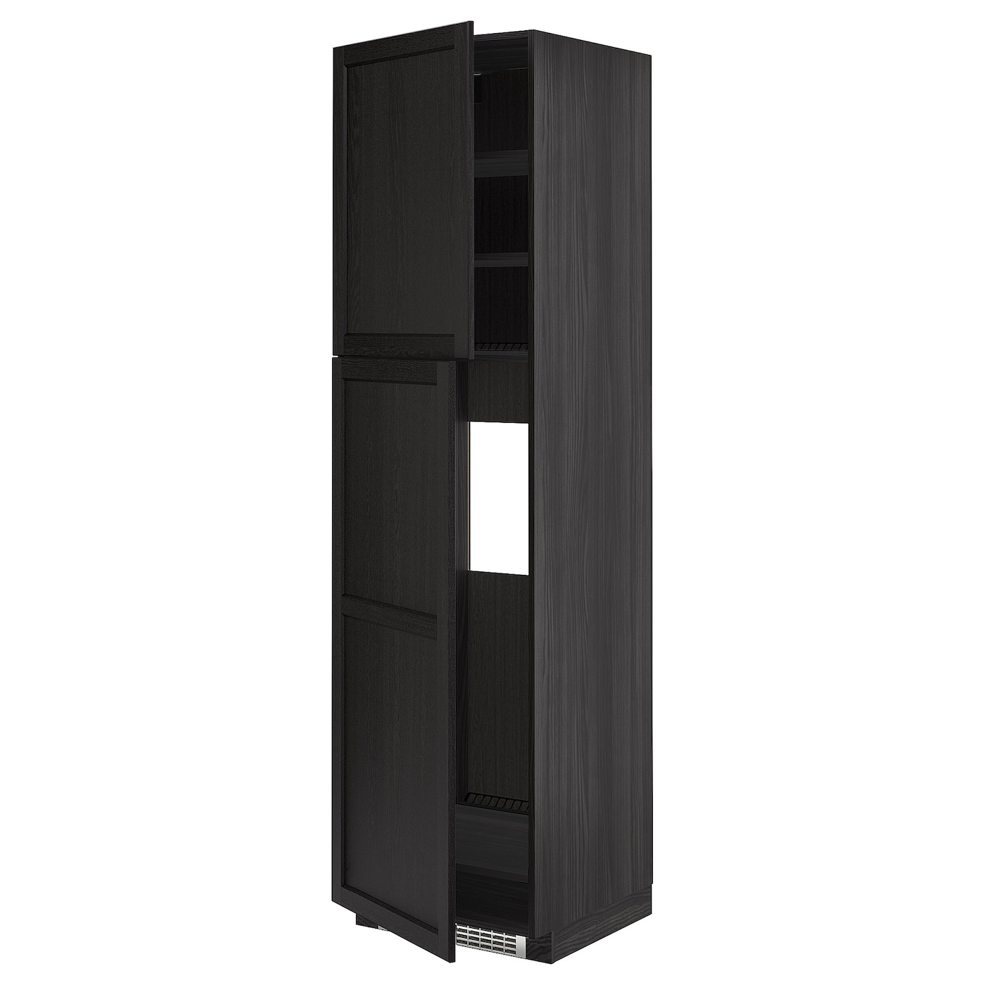 Шкаф для встроенной техники - IKEA METOD, 228x62x60см, черный, МЕТОД ИКЕА