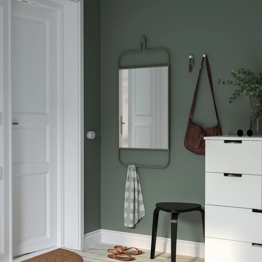 Зеркало - GRANVÅG / GRANVАG IKEA/  ГРАНВОГ  ИКЕА, 50х110 см,  зеленый (изображение №3)