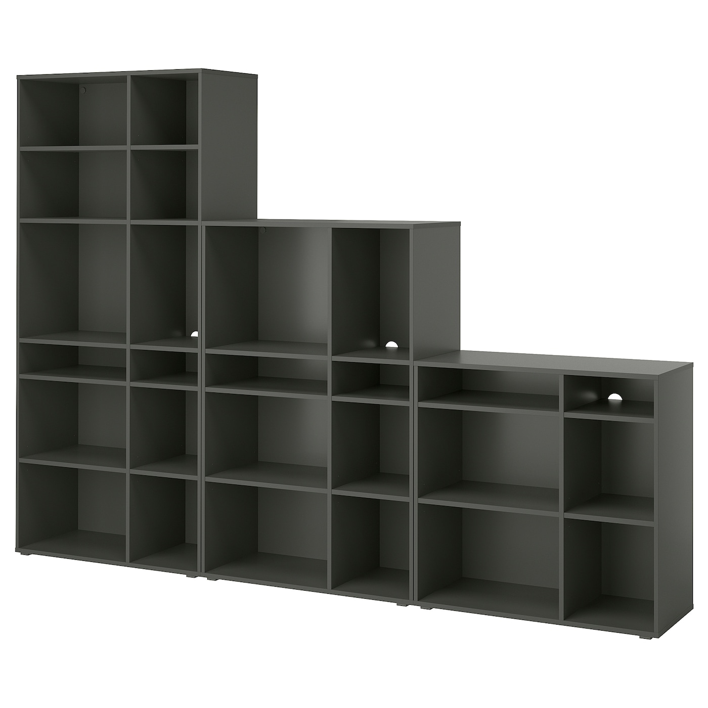 Комбинация для хранения - VIHALS  IKEA/ ВИХАЛС ИКЕА, 286х37х200 см, серый
