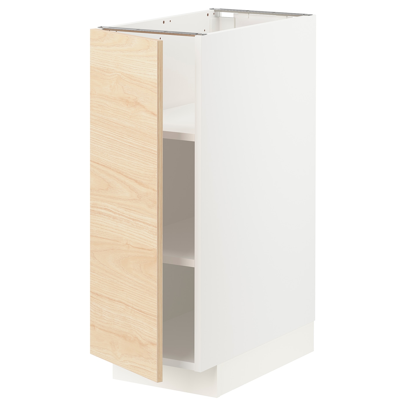 Напольный кухонный шкаф  - IKEA METOD, 88x62x30см, белый/светлый ясень, МЕТОД ИКЕА