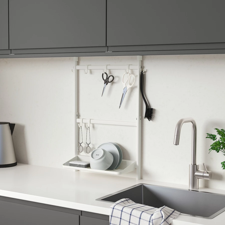 Кухонный органайзер - IKEA SUNNERSTA, 45.7х45-65 см, белый, СУННЕРСТА ИКЕА (изображение №2)