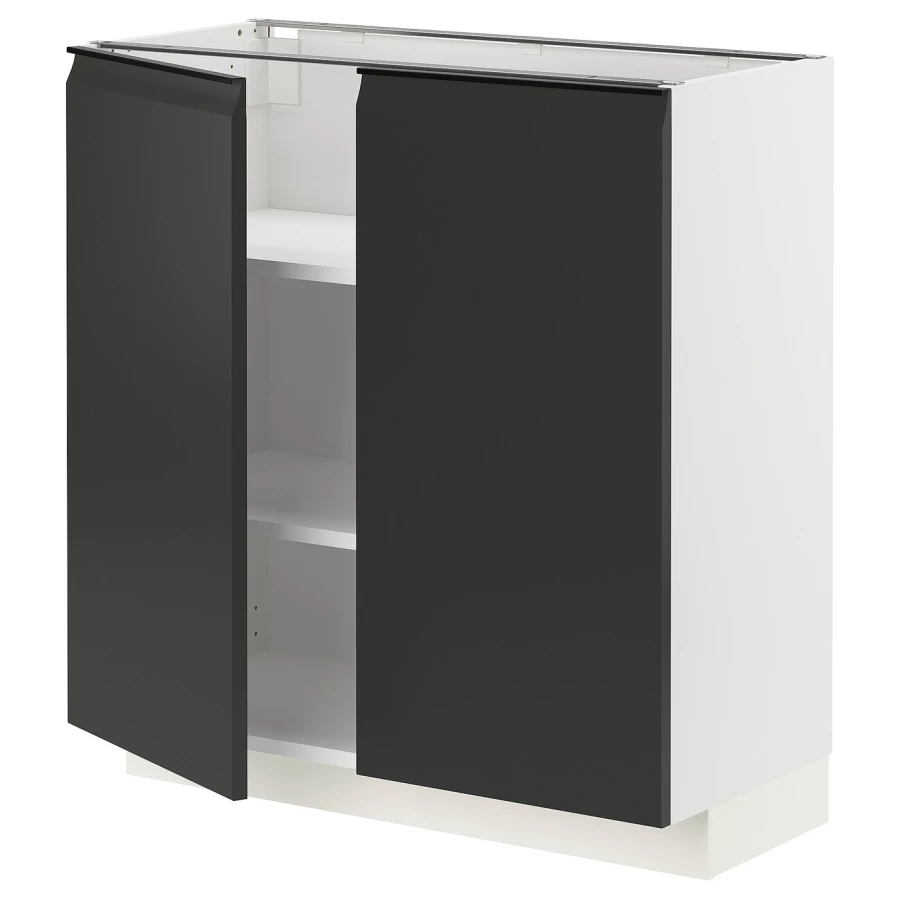 Напольный кухонный шкаф  - IKEA METOD MAXIMERA, 88x39x80см, белый/черный, МЕТОД МАКСИМЕРА ИКЕА (изображение №1)