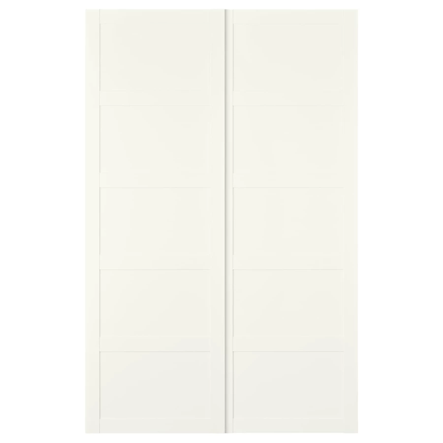 Пара раздвижных дверей - IKEA BERGSBO/БЕРГСБУ ИКЕА, 150x236 см, белый (изображение №1)
