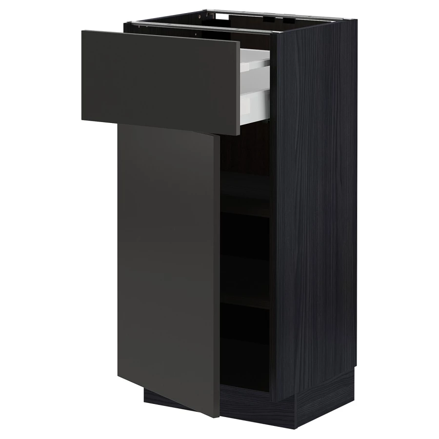 Напольный шкаф - METOD / MAXIMERA IKEA/ МЕТОД/ МАКСИМЕРА ИКЕА,  40х88 см, черный (изображение №1)