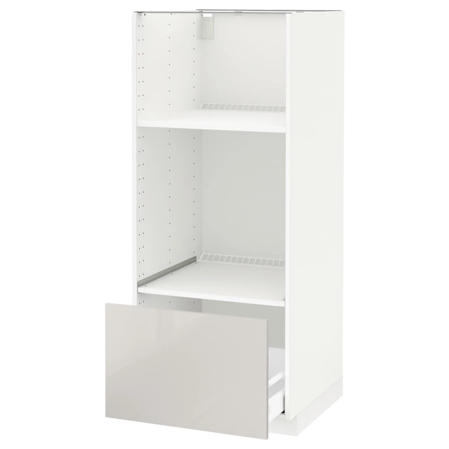 Напольный кухонный шкаф  - IKEA METOD MAXIMERA, 148x62x60см, белый/светло-серый, МЕТОД МАКСИМЕРА ИКЕА (изображение №1)