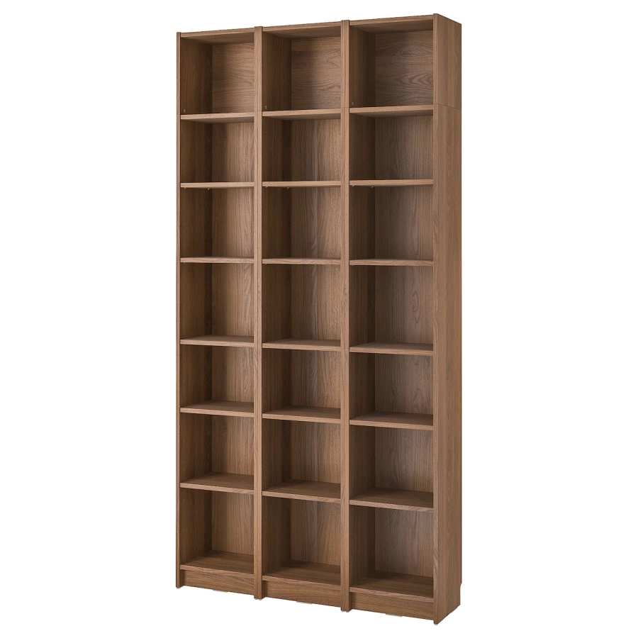 Книжный шкаф -  BILLY IKEA/ БИЛЛИ ИКЕА, 120х28х237 см, коричневый (изображение №1)