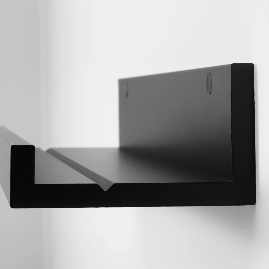 Карниз для картин - MOSSLANDA IKEA/ МОССЛЭНДА ИКЕА, 55х12 см, черный (изображение №4)