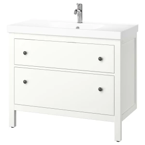 Тумба для ванной - HEMNES / ORRSJÖN /ORRSJОN IKEA/ ХЕМНЕС/ОРРСЬЕН ИКЕА, 102х49х89 см, белый