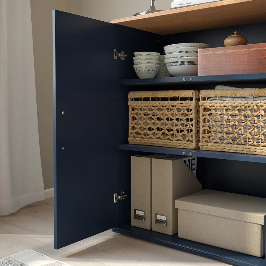 Шкаф с дверцами - SKRUVBY IKЕA/ СКРУВБИ  ИКЕА/ 70x90х38 см, синий (изображение №4)
