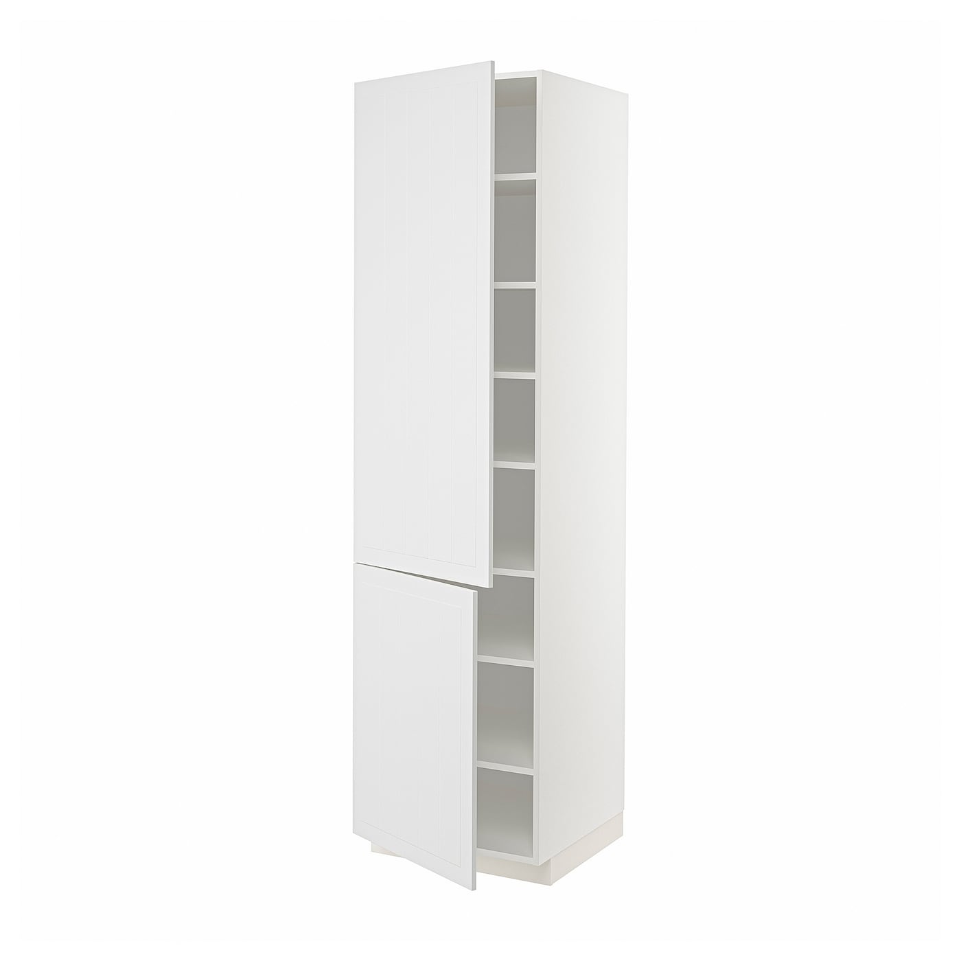 Высокий кухонный шкаф с полками - IKEA METOD/МЕТОД ИКЕА, 220х60х60 см, белый