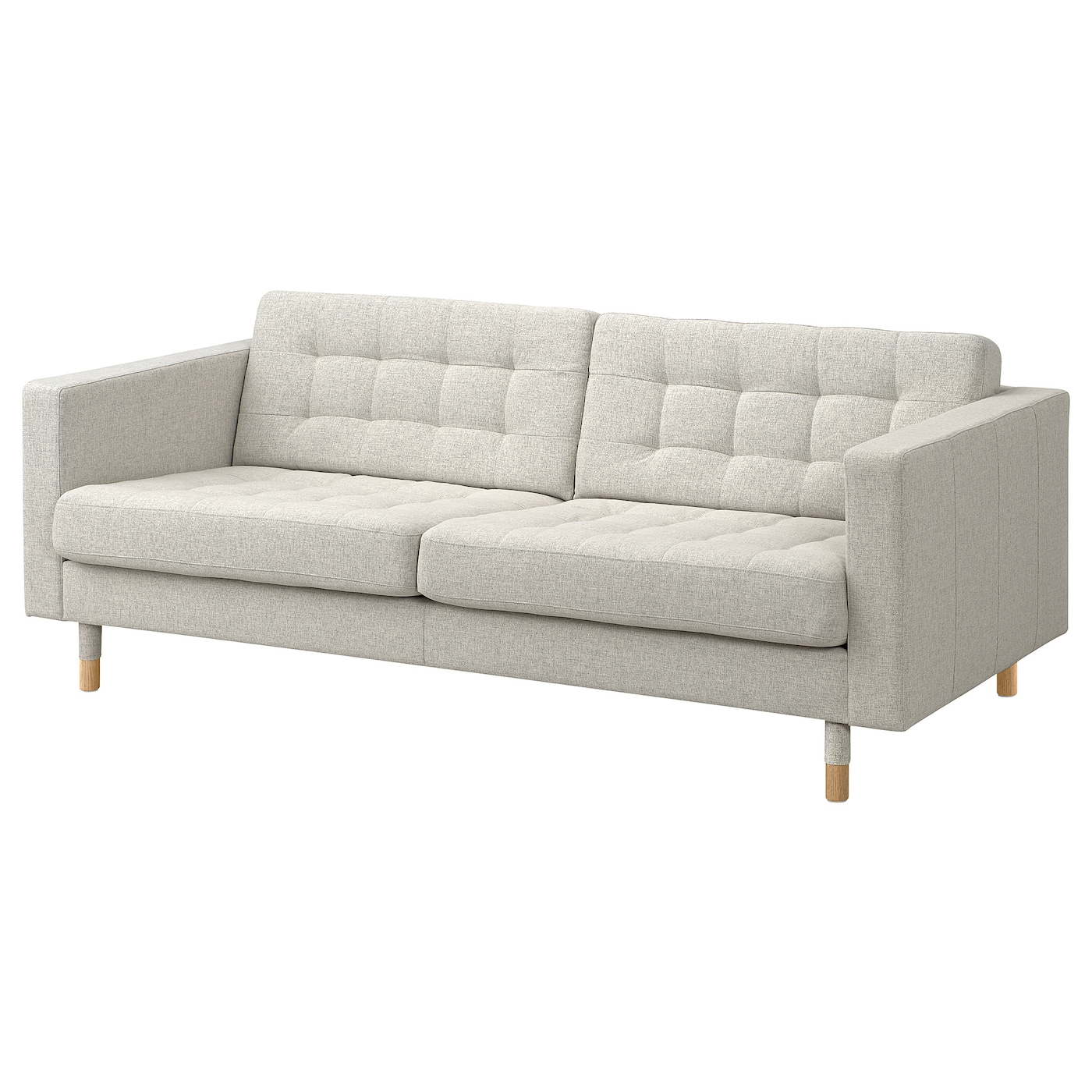 3-местный диван - IKEA LANDSKRONA/ЛАНДСКРОНА ИКЕА, 78х89х204 см, белый