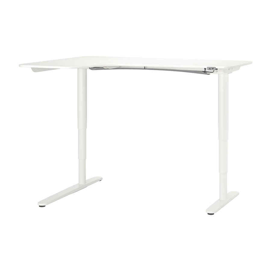 Письменный стол (левый угол) - IKEA BEKANT, 160х110х65-125 см, белый, БЕКАНТ ИКЕА (изображение №1)