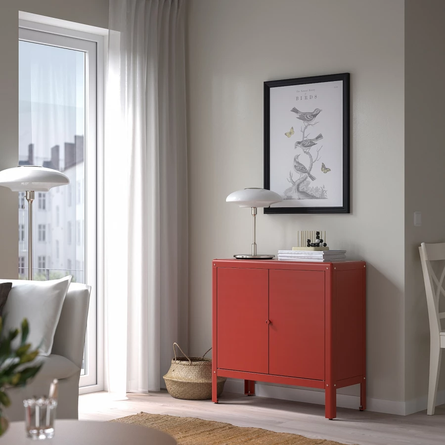 Шкаф для внутреннего/наружного использования - IKEA KOLBJÖRN/KOLBJORN/КОЛБЬЕРН/КОЛБЬЁРН ИКЕА, 35х80х81 см, красный (изображение №3)