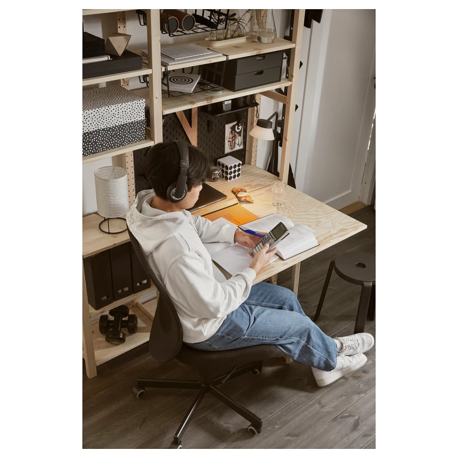 Полка IKEA SKÅDIS/СКОДИС ИКЕА, 32х11 см, черный (изображение №5)