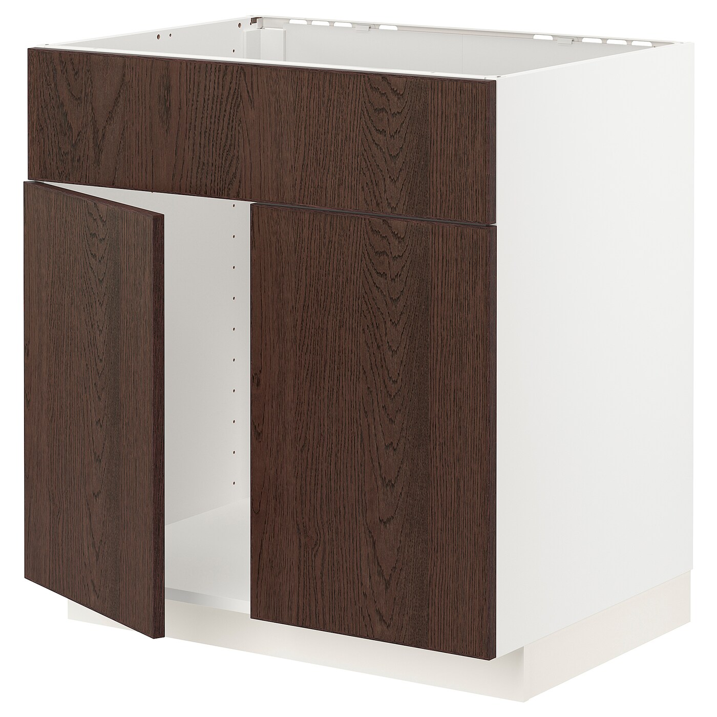 Напольный шкаф  - IKEA METOD, 88x62x80см, белый/коричневый, МЕТОД ИКЕА