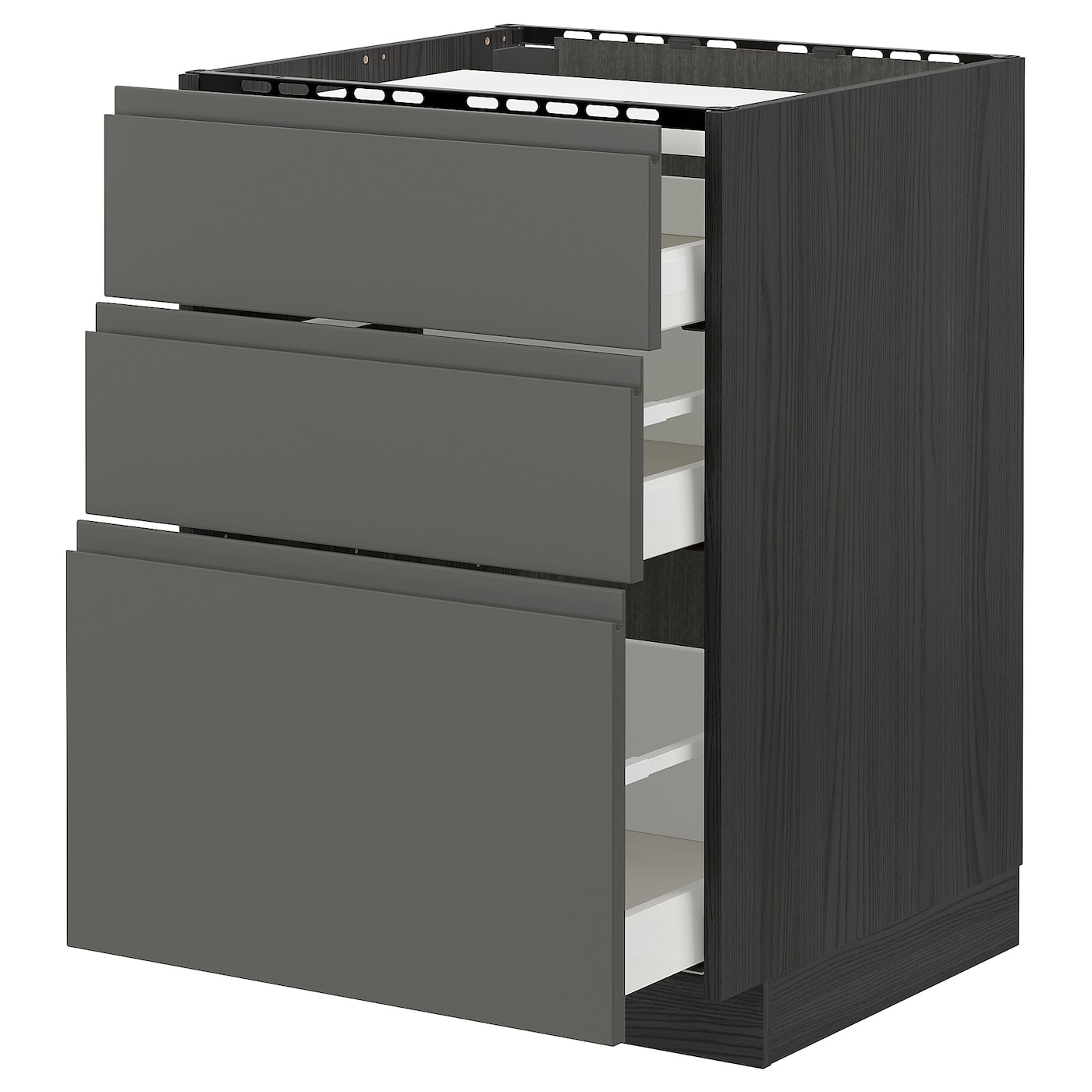 Напольный шкаф  - IKEA METOD MAXIMERA, 88x62,1x60см, черный/серый, МЕТОД МАКСИМЕРА ИКЕА