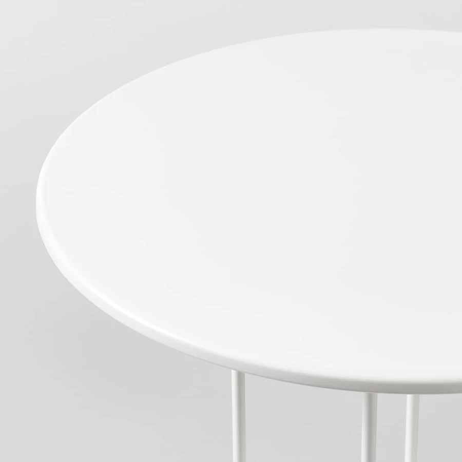 Столик придиванный - IKEA LINDVED/ ЛИНДВЕД ИКЕА, 68х50 см, белый (изображение №5)