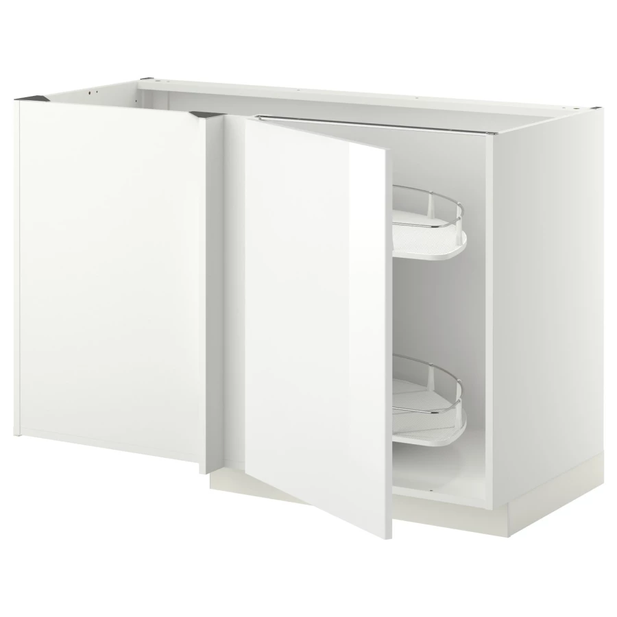Напольный кухонный шкаф  - IKEA METOD, 88x67,5x127,5см, белый, МЕТОД ИКЕА (изображение №1)