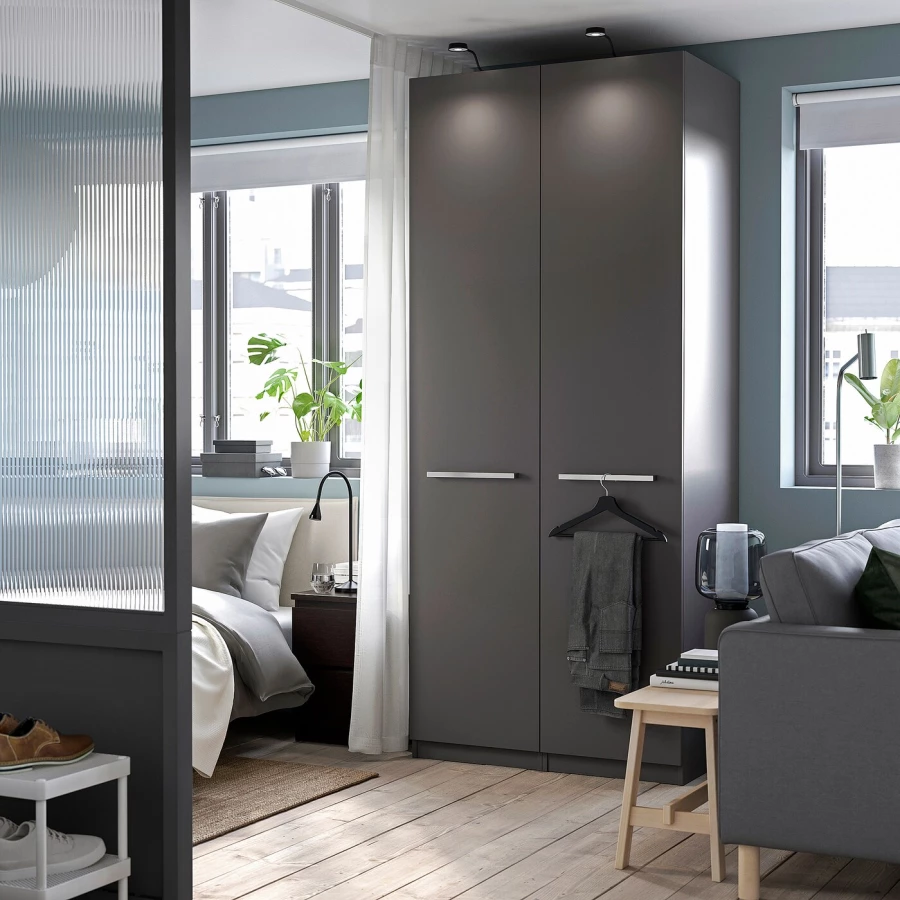 Дверь с петлями - FORSAND IKEA/ ФОРСАНД ИКЕА, 229х50 см,  серый (изображение №2)