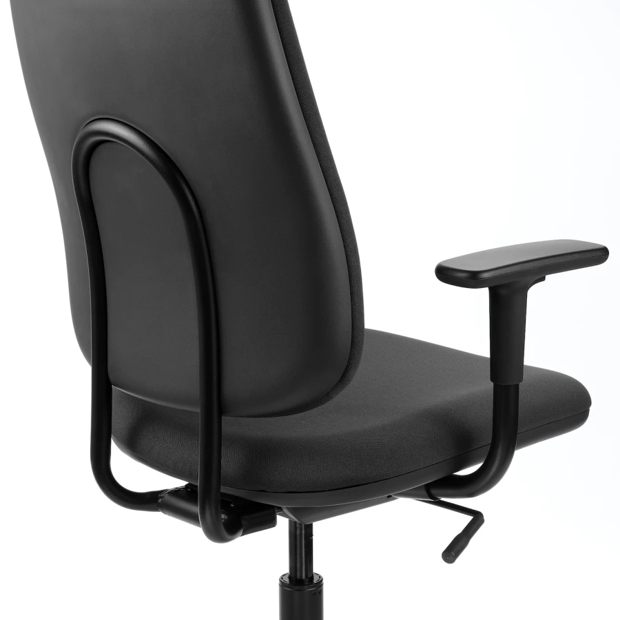 Офисный стул с подлокотниками - IKEA SMÖRKULL/SMORKULL/СМЁРКУЛЛ ИКЕА, 104х66х59 см, черный (изображение №8)