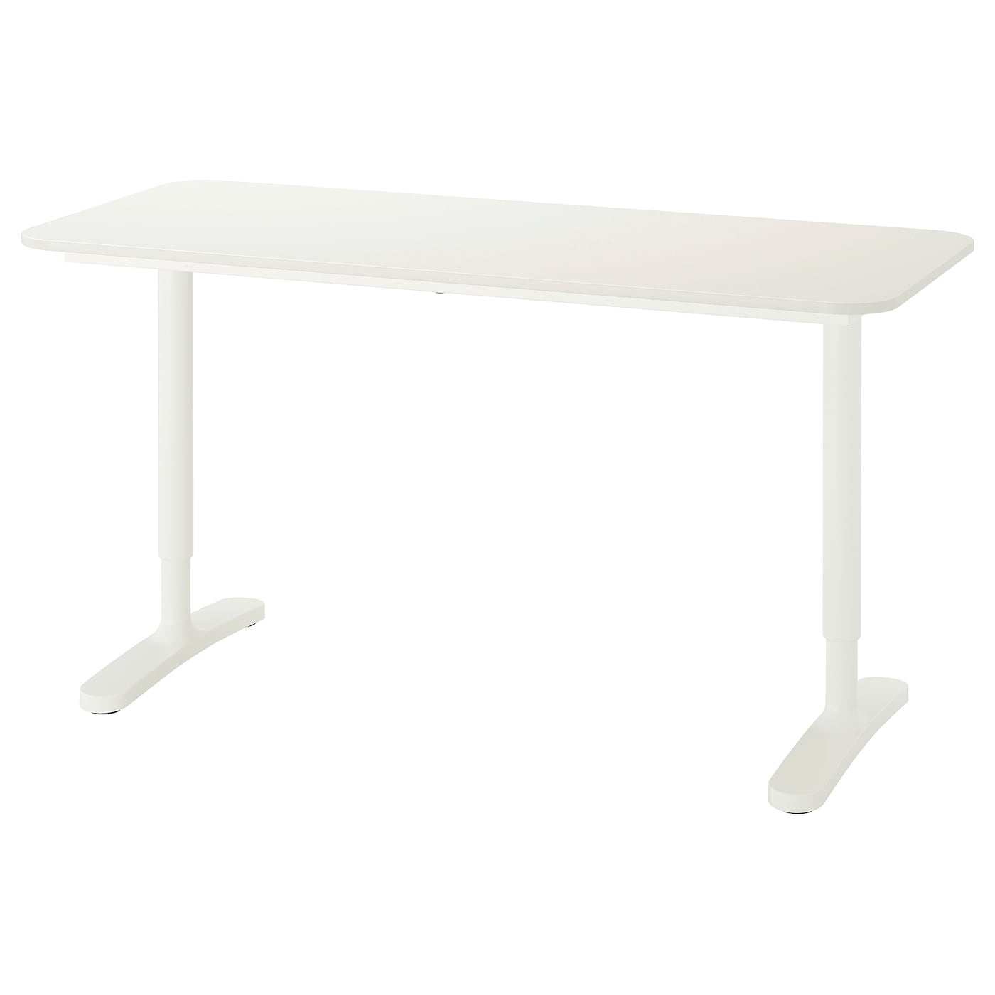 Письменный стол - IKEA BEKANT, 140х60х65-85 см, белый, БЕКАНТ ИКЕА