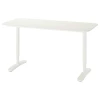 Письменный стол - IKEA BEKANT, 140х60х65-85 см, белый, БЕКАНТ ИКЕА