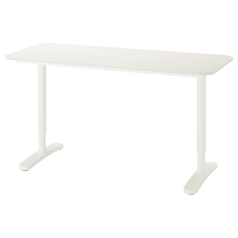 Письменный стол - IKEA BEKANT, 140х60х65-85 см, белый, БЕКАНТ ИКЕА (изображение №1)