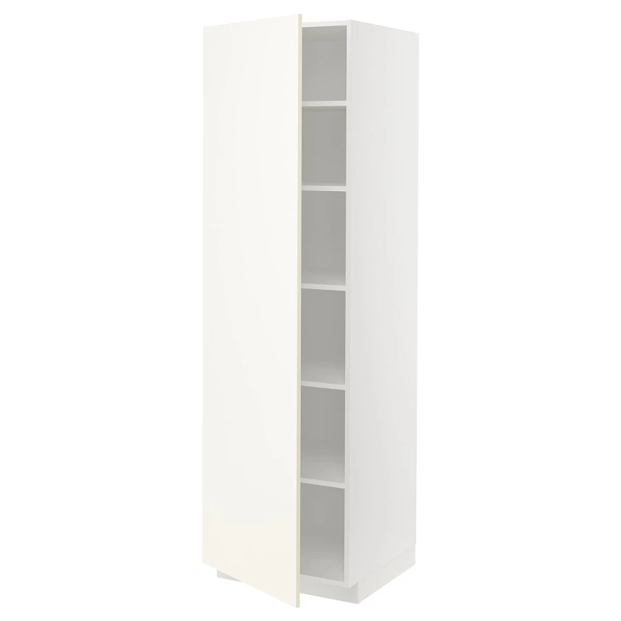Высокий кухонный шкаф с полками - IKEA METOD/МЕТОД ИКЕА, 200х60х60 см, белый (изображение №1)