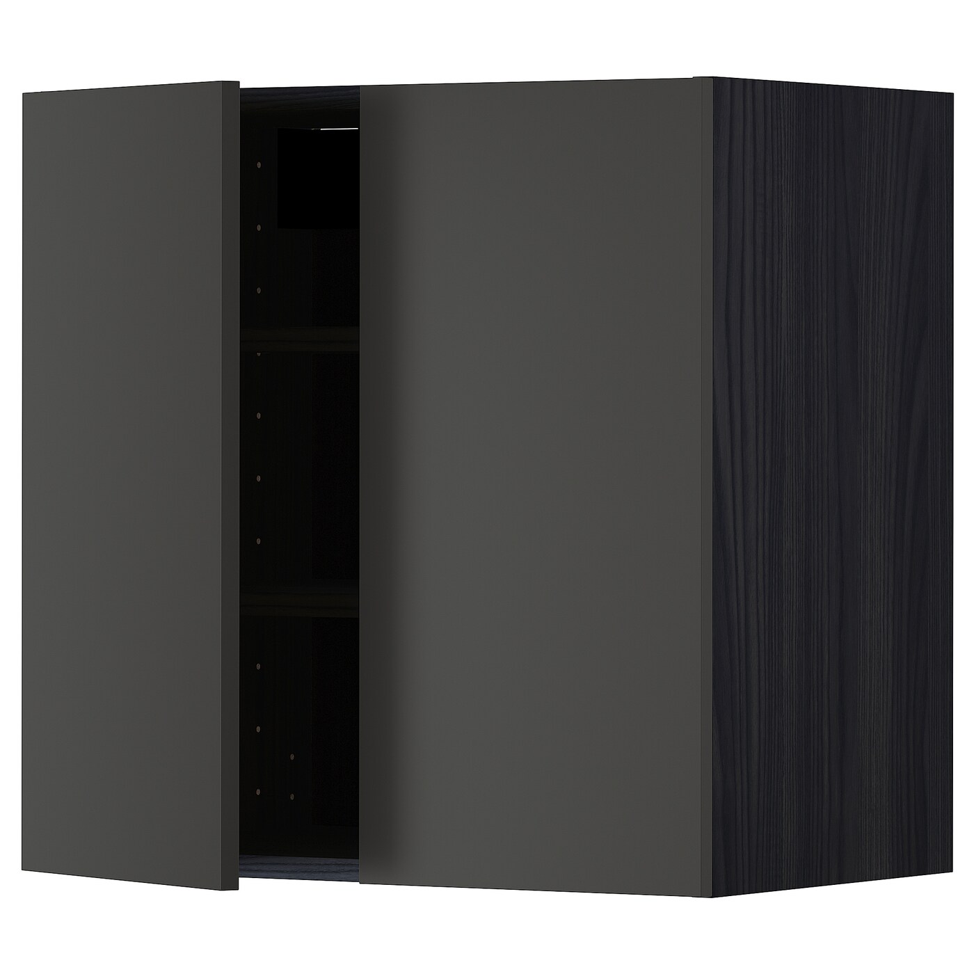 Навесной шкаф с полкой - METOD IKEA/ МЕТОД ИКЕА, 60х60 см,  черный