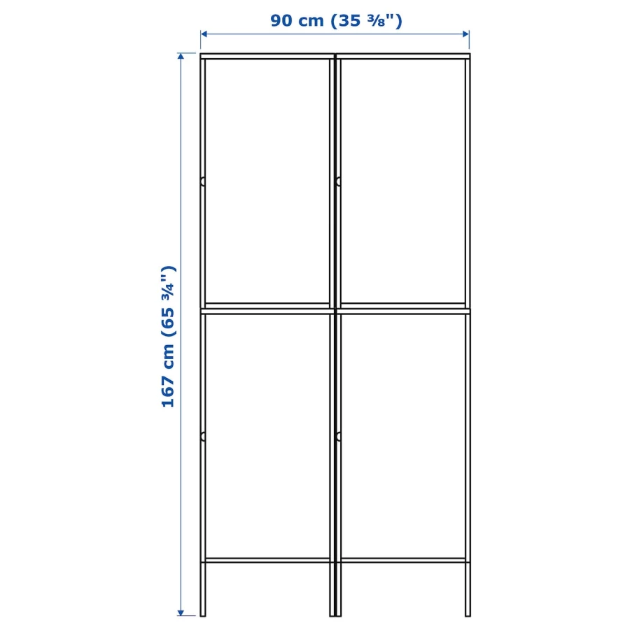 Комбинация с дверями - IKEA HÄLLAN/HALLAN/ХЭЛЛАН ИКЕА, 167х47х90 см, белый (изображение №6)