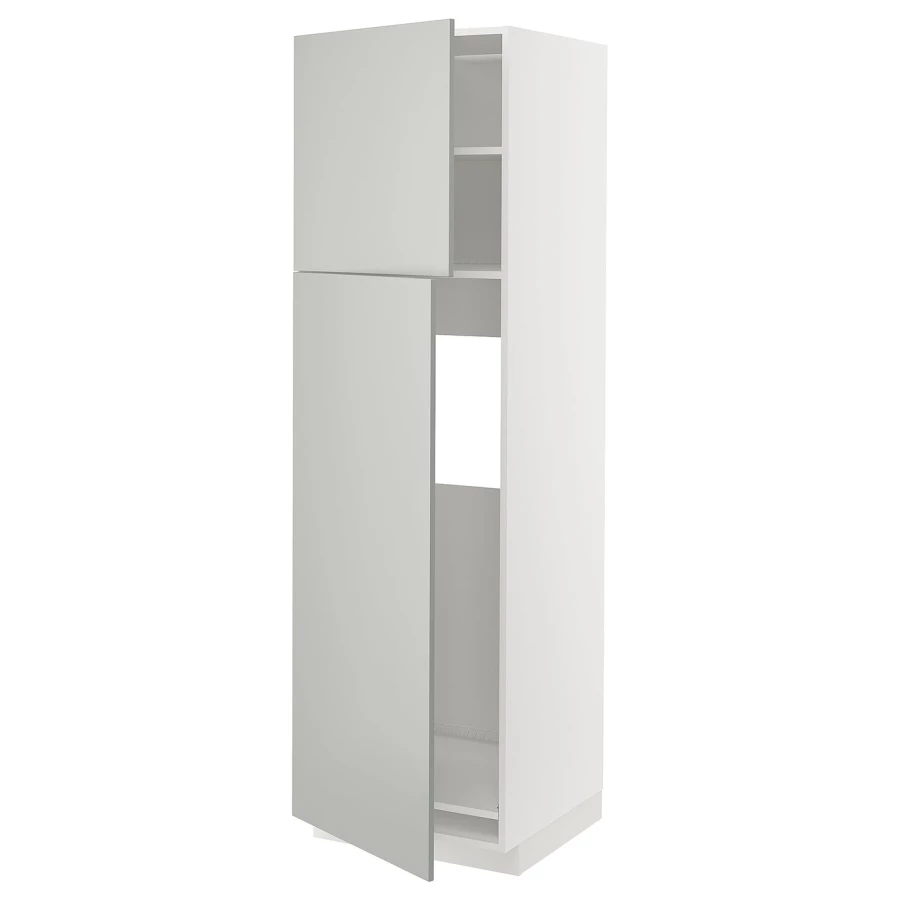 Шкаф - METOD IKEA/ МЕТОД ИКЕА,  208х60 см, белый/серый (изображение №1)