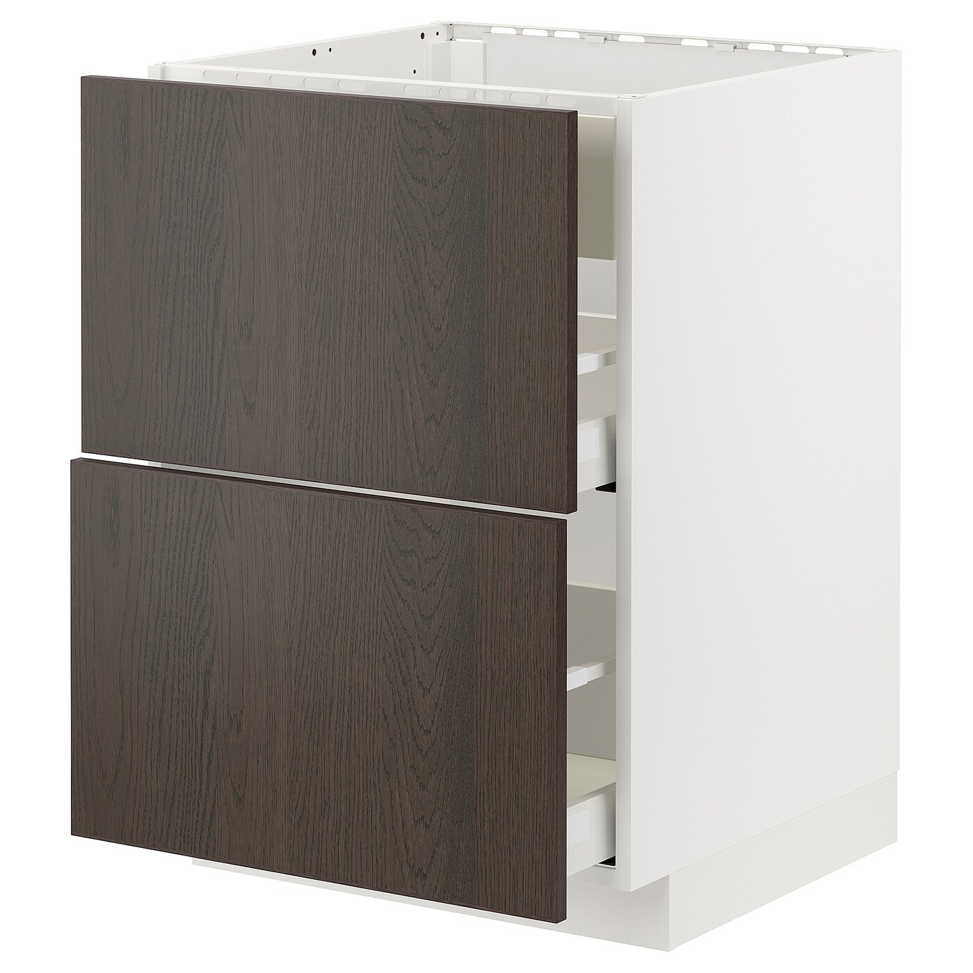 Напольный кухонный шкаф  - IKEA METOD MAXIMERA, 88x62x60см, темно-коричневый/белый, МЕТОД МАКСИМЕРА ИКЕА