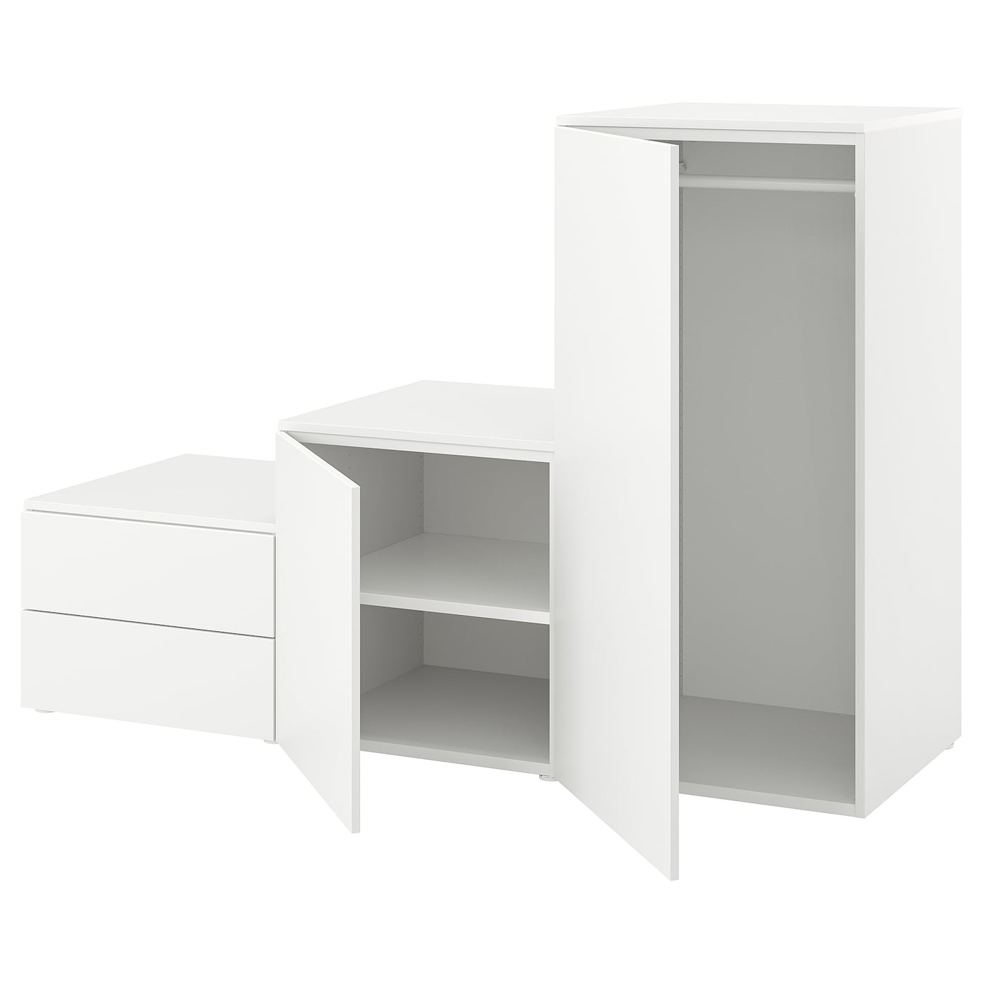 Платяной шкаф - IKEA PLATSA/FONNES  / ПЛАТСА/ФОННЕС ИКЕА, 180x57x123 см, белый