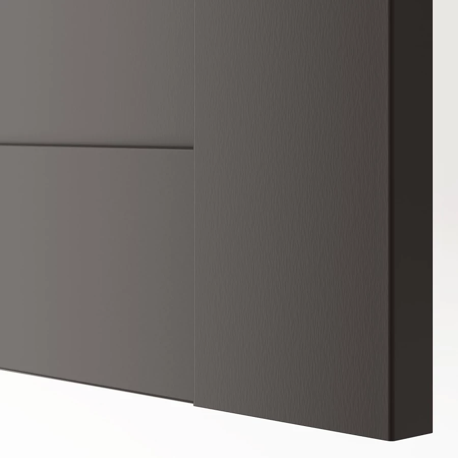 Дверь с петлями - IKEA BERGSBO/БЕРГСБО ИКЕА, 230х50 см, темно-серый (изображение №4)