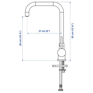Второе фото. Смеситель - JUTTERN IKEA/ ЮТТЕРН ИКЕА, 35 см, хром
