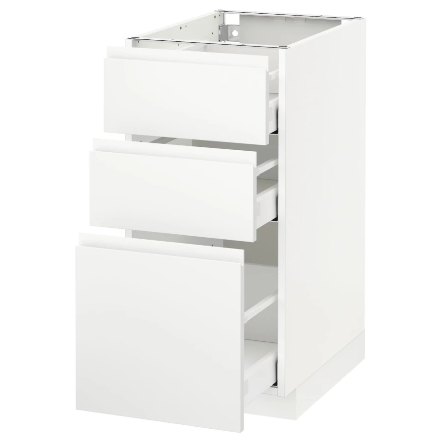 Напольный шкаф - METOD / MAXIMERA IKEA/ МЕТОД/ МАКСИМЕРА ИКЕА,  88х40 см, белый (изображение №1)