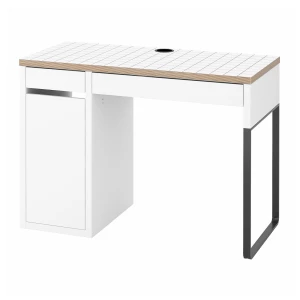 Письменный стол с ящиком - IKEA MICKE, 105x50 см,  черно-кричневый, МИККЕ ИКЕА