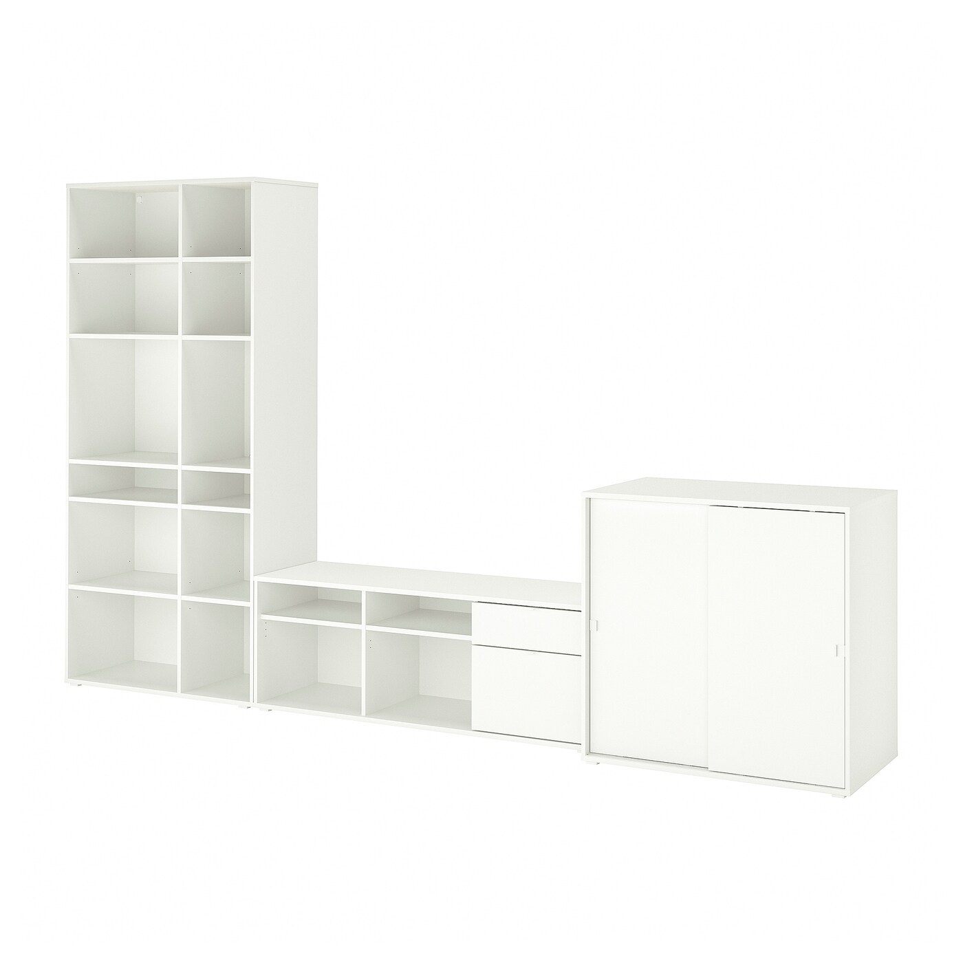 Шкаф для ТВ - IKEA VIHALS, 200x47x337cм, белый, ВИХАЛС ИКЕА