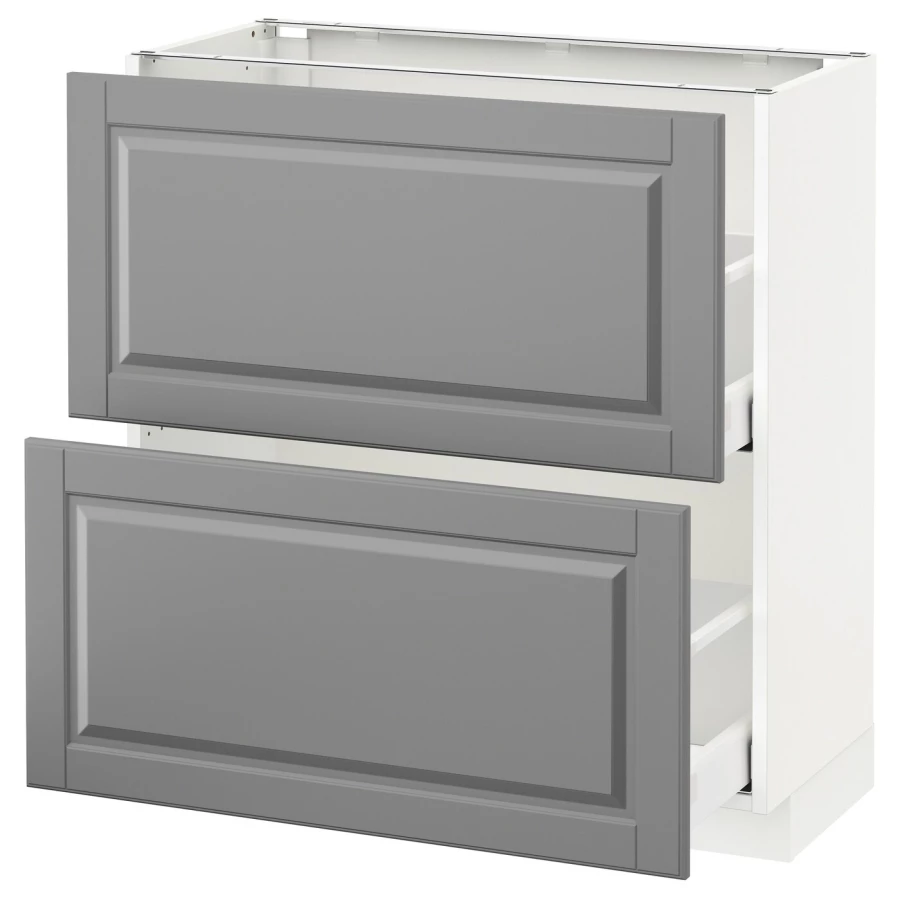 Напольный шкаф  - IKEA METOD MAXIMERA, 88x39,5x80см, белый/серый, МЕТОД МАКСИМЕРА ИКЕА (изображение №1)