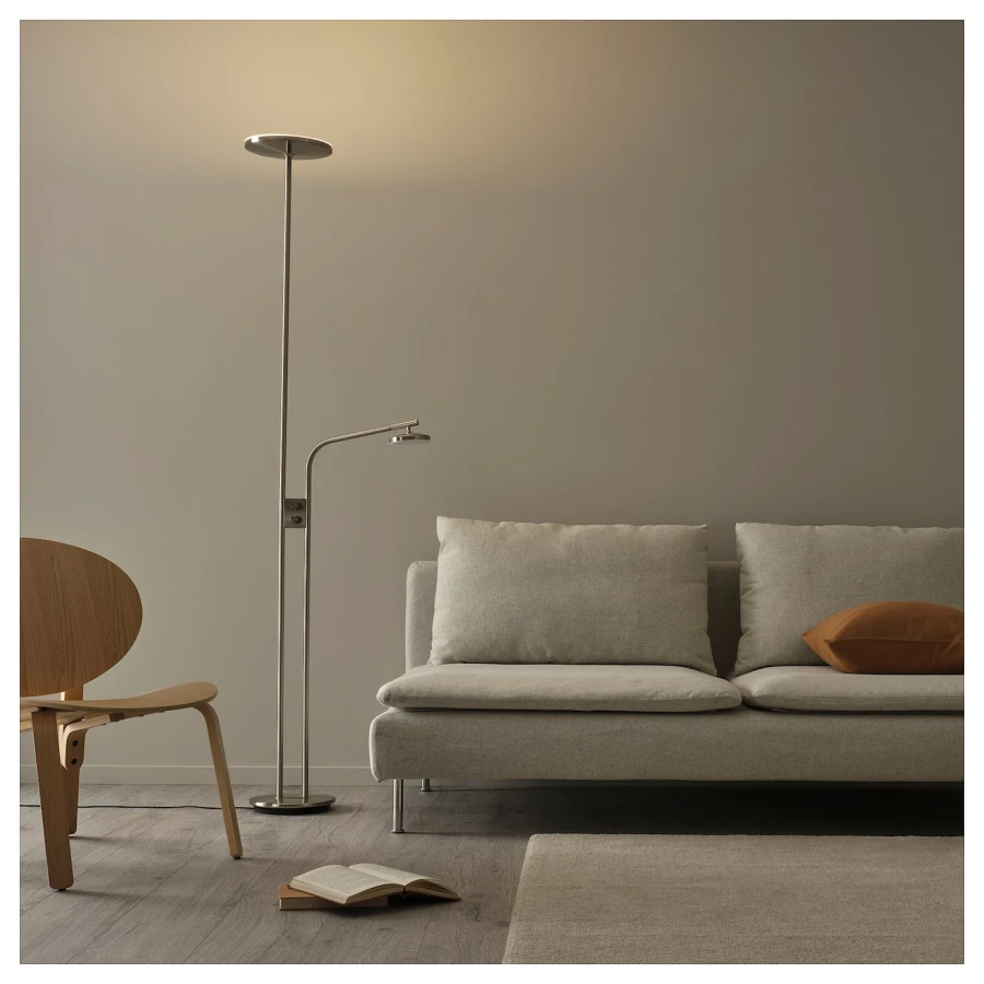 Напольные светильники - ISJAKT IKEA/ ИСЭКТ ИКЕА, 180 см,  серебристый (изображение №3)