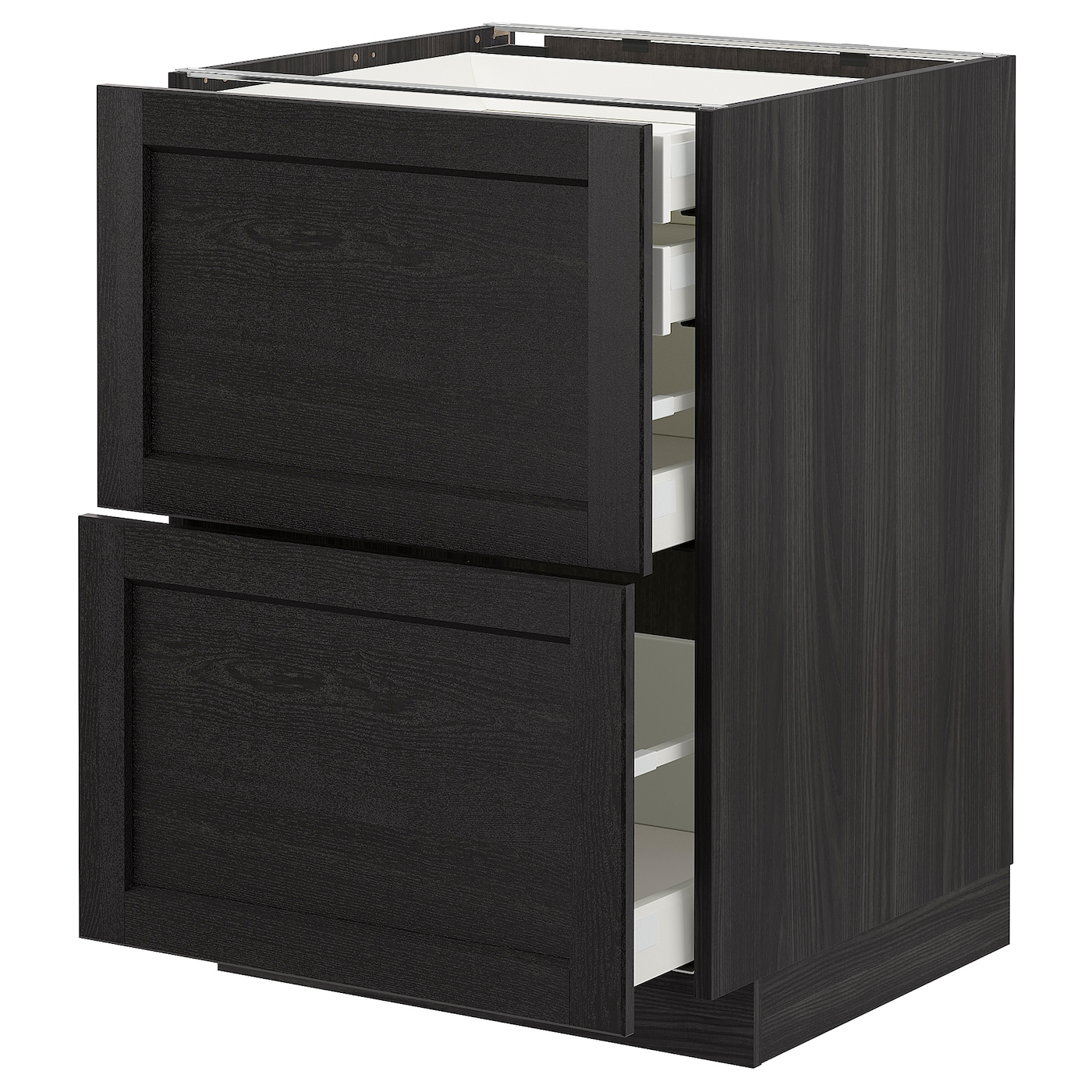 Напольный кухонный шкаф  - IKEA METOD MAXIMERA, 88x61,9x60см, черный, МЕТОД МАКСИМЕРА ИКЕА