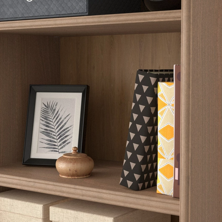 Открытый книжный шкаф - LANESUND IKEA/ЛАНЕСУНД ИКЕА, 37х121х152 см, коричневый (изображение №4)