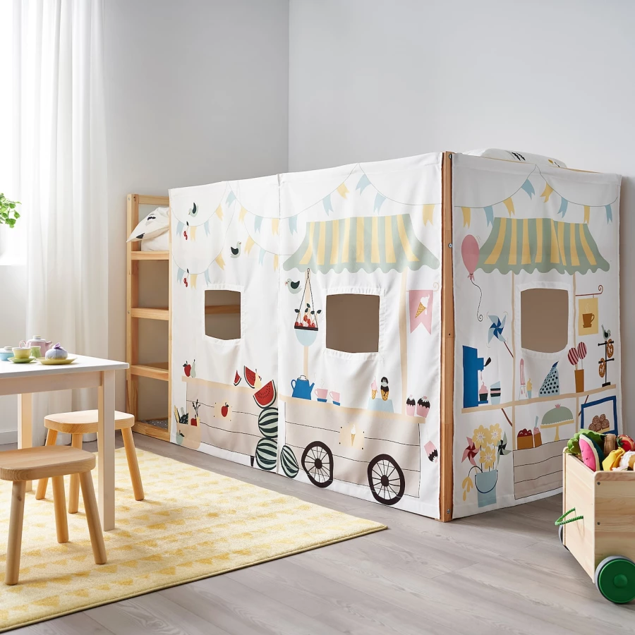 Балдахин для детей - IKEA KURA, 115x167x96см, белый, КЮРА ИКЕА (изображение №5)