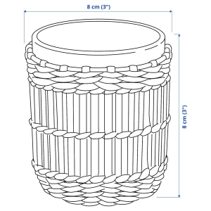 Второе фото. Подсвечник - IKEA SLIPPRIG/СЛИППРИГ ИКЕА, 8х8 см, белый/прозрачый